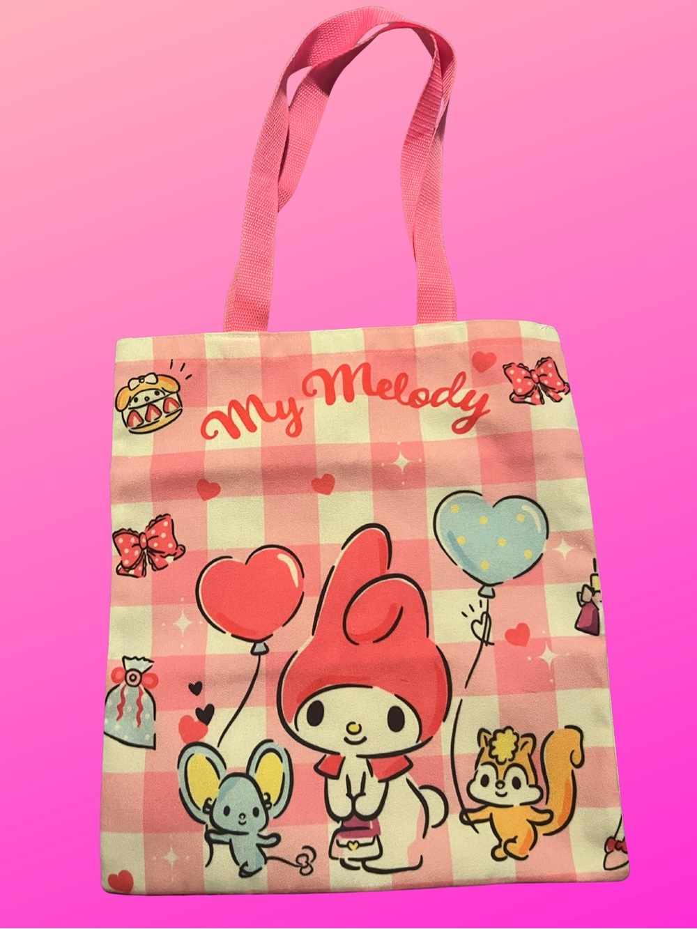 My Melody Pink Character Tote Bag
